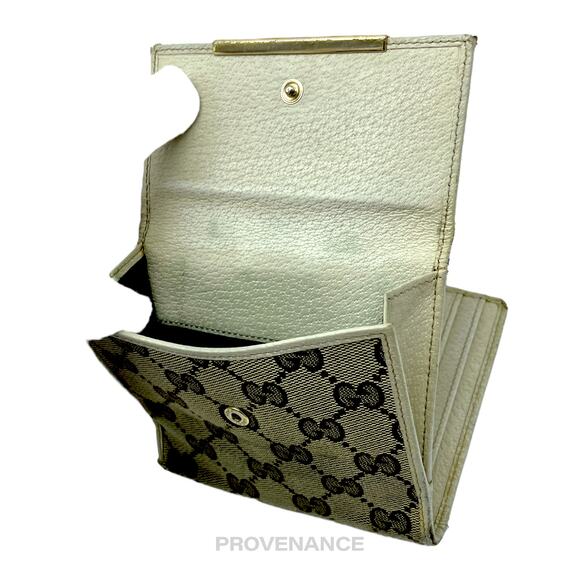 🔴 Gucci Trifold Wallet - Chalk Guccissima Leather - Picture 7 of 10